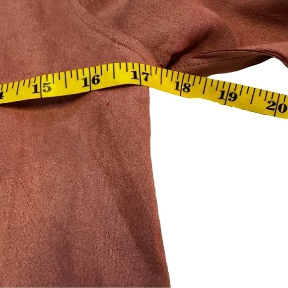 Lisa Robertson Size Small Brown Faux Suede Moto Jacket Coat Snaps Zippers NEW - Picture 10 of 15